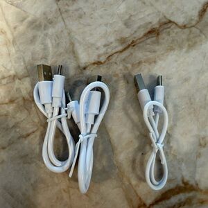 White USB-A to USB-C Charging Cables - 3 Pack